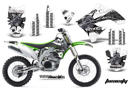 Dirt Bike Decal Graphics Kit Sticker Wrap For Kawasaki KXF450 2009-2011 TOXIC WHITE BLACK-atv motorcycle utv parts accessories gear helmets jackets gloves pantsAll Terrain Depot