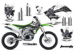 Dirt Bike Decal Graphics Kit Sticker Wrap For Kawasaki KXF450 2009-2011 TOXIC WHITE BLACK