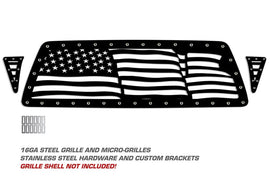 1 Piece Steel Grille for Toyota Tacoma 2005-2011 - WAVY AMERICAN FLAG-atv motorcycle utv parts accessories gear helmets jackets gloves pantsAll Terrain Depot