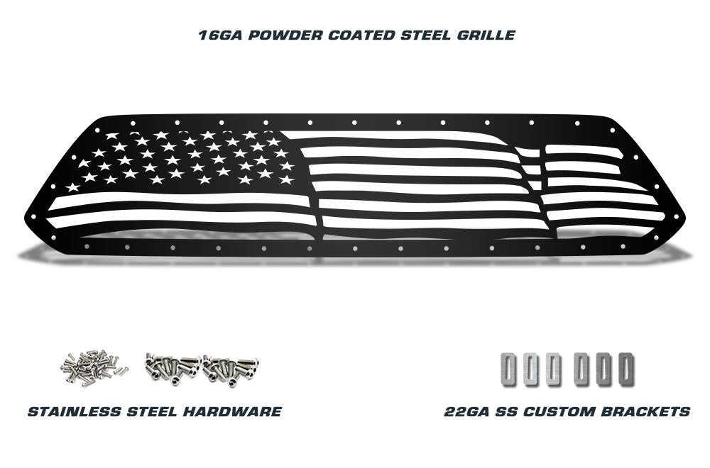 1 Piece Steel Grille for Toyota Tacoma 2012-2015 - WAVY AMERICAN FLAG-atv motorcycle utv parts accessories gear helmets jackets gloves pantsAll Terrain Depot