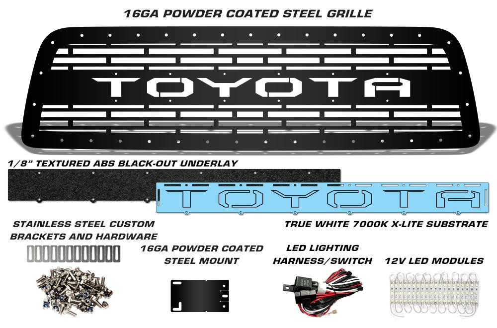 1 Piece LED X-Lite Steel Grille for Toyota Tundra 2007-2009-atv motorcycle utv parts accessories gear helmets jackets gloves pantsAll Terrain Depot