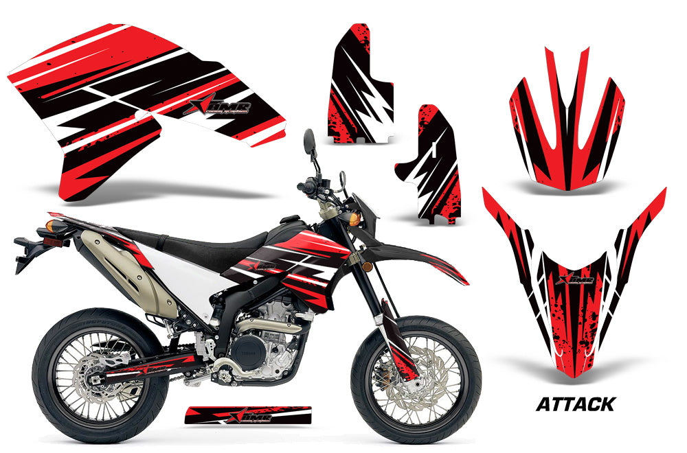 Dirt Bike Decal Graphics Kit Wrap For Yamaha WR250R WR250X 2007-2016 ATTACK RED-atv motorcycle utv parts accessories gear helmets jackets gloves pantsAll Terrain Depot