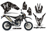 Dirt Bike Decal Graphics Kit Wrap For Yamaha WR250R WR250X 2007-2016 BUTTERFLIES WHITE BLACK