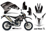 Dirt Bike Decal Graphics Kit Wrap For Yamaha WR250R WR250X 2007-2016 CARBONX BLACK