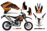 Dirt Bike Decal Graphics Kit Wrap For Yamaha WR250R WR250X 2007-2016 CARBONX ORANGE