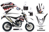 Dirt Bike Decal Graphics Kit Wrap For Yamaha WR250R WR250X 2007-2016 WARHAWK WHITE
