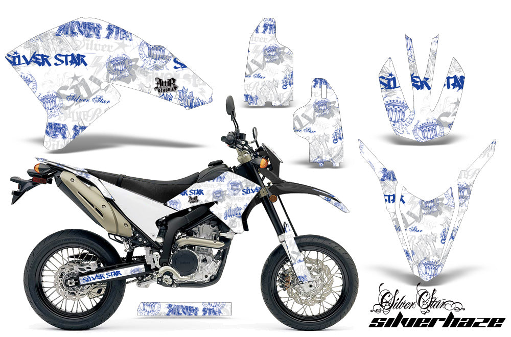 Dirt Bike Decal Graphics Kit Wrap For Yamaha WR250R WR250X 2007-2016 SSSH BLUE WHITE-atv motorcycle utv parts accessories gear helmets jackets gloves pantsAll Terrain Depot