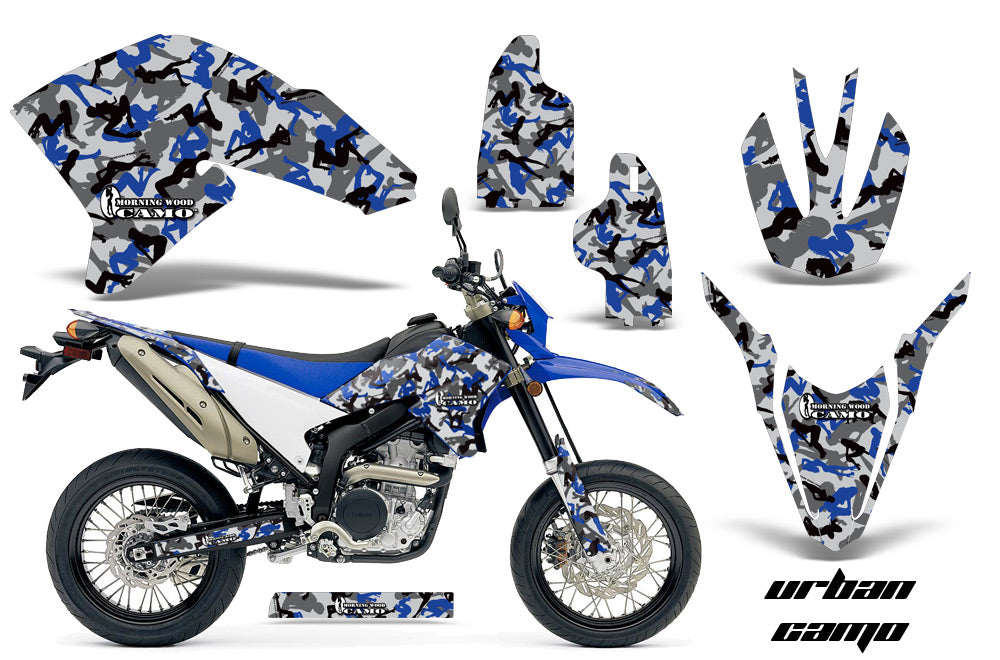 Dirt Bike Decal Graphics Kit Wrap For Yamaha WR250R WR250X 2007-2016 URBAN CAMO BLUE-atv motorcycle utv parts accessories gear helmets jackets gloves pantsAll Terrain Depot