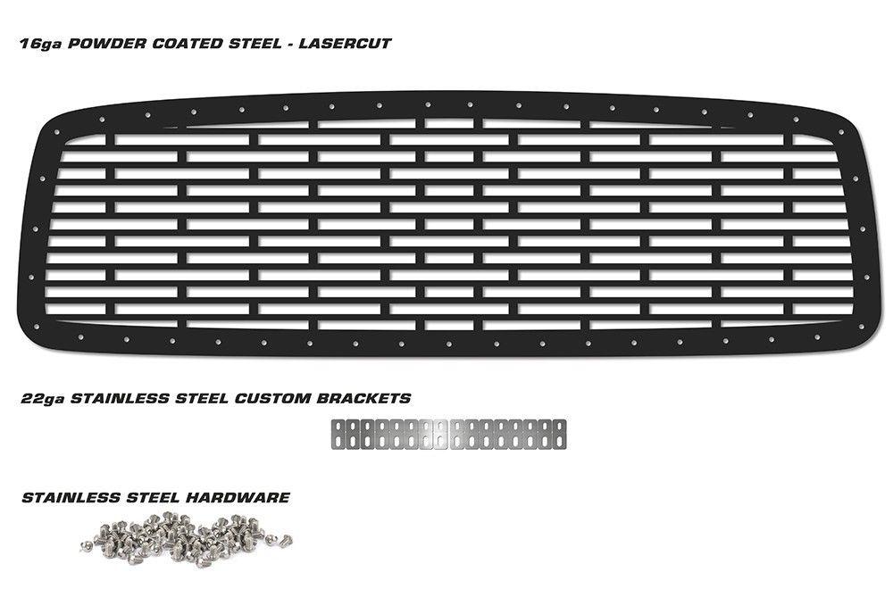 1 Piece Steel Grille for Dodge Ram 1500/2500/3500 2002-2005 - BRICKS-atv motorcycle utv parts accessories gear helmets jackets gloves pantsAll Terrain Depot