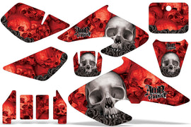 Dirt Bike Graphics Kit Decal Sticker Wrap For Honda XR50R 2000-2003 BONES RED-atv motorcycle utv parts accessories gear helmets jackets gloves pantsAll Terrain Depot