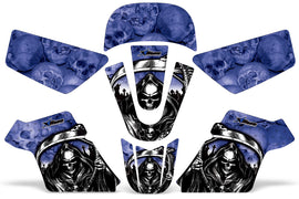Dirt Bike Graphics Kit MX Decal Wrap For Yamaha PW50 PW 50 1990-2019 REAPER BLUE-atv motorcycle utv parts accessories gear helmets jackets gloves pantsAll Terrain Depot