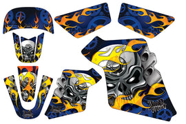 Dirt Bike Graphics Kit MX Decal Wrap For Yamaha PW50 PW 50 1990-2019 MOTORHEAD BLUE-atv motorcycle utv parts accessories gear helmets jackets gloves pantsAll Terrain Depot