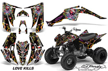 Load image into Gallery viewer, ATV Decal Graphic Kit Quad Sticker Wrap For Yamaha Raptor 350 2004-2014 EDHLK BLACK-atv motorcycle utv parts accessories gear helmets jackets gloves pantsAll Terrain Depot