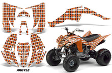 Load image into Gallery viewer, ATV Decal Graphic Kit Quad Sticker Wrap For Yamaha Raptor 350 2004-2014 ARGYLE ORANGE-atv motorcycle utv parts accessories gear helmets jackets gloves pantsAll Terrain Depot