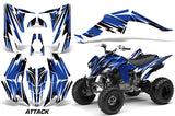 ATV Decal Graphic Kit Quad Sticker Wrap For Yamaha Raptor 350 2004-2014 ATTACK BLUE