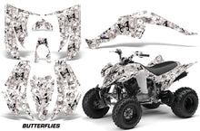 Load image into Gallery viewer, ATV Decal Graphic Kit Quad Sticker Wrap For Yamaha Raptor 350 2004-2014 BUTTERFLIES BLACK WHITE-atv motorcycle utv parts accessories gear helmets jackets gloves pantsAll Terrain Depot