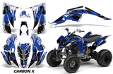 ATV Decal Graphic Kit Quad Sticker Wrap For Yamaha Raptor 350 2004-2014 CARBONX BLUE