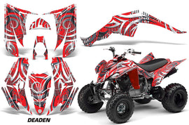 ATV Decal Graphic Kit Quad Sticker Wrap For Yamaha Raptor 350 2004-2014 DEADEN RED-atv motorcycle utv parts accessories gear helmets jackets gloves pantsAll Terrain Depot