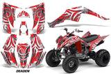 ATV Decal Graphic Kit Quad Sticker Wrap For Yamaha Raptor 350 2004-2014 DEADEN RED
