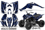 ATV Decal Graphic Kit Quad Sticker Wrap For Yamaha Raptor 350 2004-2014 HISH BLUE