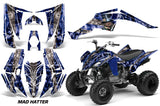 ATV Decal Graphic Kit Quad Sticker Wrap For Yamaha Raptor 350 2004-2014 HATTER BLUE SILVER