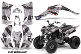 ATV Decal Graphic Kit Quad Sticker Wrap For Yamaha Raptor 350 2004-2014 WARHAWK BLACK