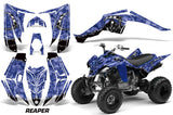 ATV Decal Graphic Kit Quad Sticker Wrap For Yamaha Raptor 350 2004-2014 REAPER BLUE