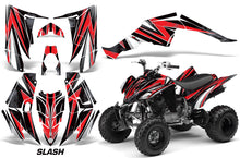 Load image into Gallery viewer, ATV Decal Graphic Kit Quad Sticker Wrap For Yamaha Raptor 350 2004-2014 SLASH RED BLACK-atv motorcycle utv parts accessories gear helmets jackets gloves pantsAll Terrain Depot