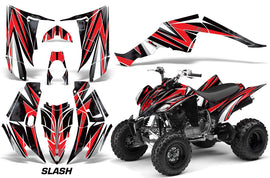 ATV Decal Graphic Kit Quad Sticker Wrap For Yamaha Raptor 350 2004-2014 SLASH RED BLACK-atv motorcycle utv parts accessories gear helmets jackets gloves pantsAll Terrain Depot
