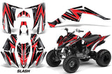 ATV Decal Graphic Kit Quad Sticker Wrap For Yamaha Raptor 350 2004-2014 SLASH RED BLACK