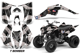 ATV Decal Graphic Kit Quad Sticker Wrap For Yamaha Raptor 350 2004-2014 TBOMBER BLACK-atv motorcycle utv parts accessories gear helmets jackets gloves pantsAll Terrain Depot