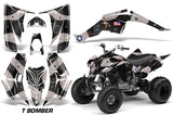 ATV Decal Graphic Kit Quad Sticker Wrap For Yamaha Raptor 350 2004-2014 TBOMBER BLACK