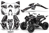 ATV Decal Graphic Kit Quad Sticker Wrap For Yamaha Raptor 350 2004-2014 TOXIC WHITE BLACK