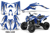 ATV Decal Graphic Kit Quad Sticker Wrap For Yamaha Raptor 350 2004-2014 TRIBAL WHITE BLUE
