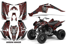 Load image into Gallery viewer, ATV Decal Graphic Kit Quad Sticker Wrap For Yamaha Raptor 350 2004-2014 WIDOW RED BLACK-atv motorcycle utv parts accessories gear helmets jackets gloves pantsAll Terrain Depot