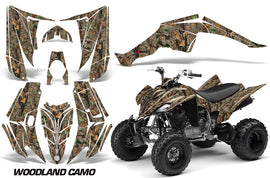 ATV Decal Graphic Kit Quad Sticker Wrap For Yamaha Raptor 350 2004-2014 WOODLAND CAMO-atv motorcycle utv parts accessories gear helmets jackets gloves pantsAll Terrain Depot