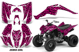 ATV Decal Graphic Kit Quad Sticker Wrap For Yamaha Raptor 350 2004-2014 ZEBRA GIRL PINK BLACK