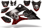 Dirt Bike Graphics Kit Decal Sticker Wrap For Yamaha TTR50 2006-2018 BONES BLACK