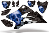 Dirt Bike Graphics Kit Decal Sticker Wrap For Yamaha TTR50 2006-2018 CHECKERED BLUE BLACK