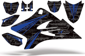 Dirt Bike Graphics Kit Decal Sticker Wrap For Yamaha TTR50 2006-2018 CONTENDER BLUE BLACK-atv motorcycle utv parts accessories gear helmets jackets gloves pantsAll Terrain Depot