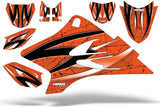 Dirt Bike Graphics Kit Decal Sticker Wrap For Yamaha TTR50 2006-2018 FADE ORANGE