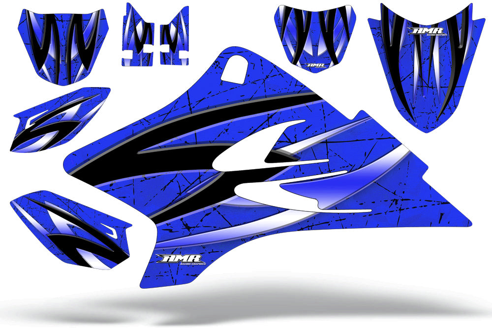 Dirt Bike Graphics Kit Decal Sticker Wrap For Yamaha TTR50 2006-2018 FADE BLUE-atv motorcycle utv parts accessories gear helmets jackets gloves pantsAll Terrain Depot