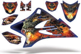 Dirt Bike Graphics Kit Decal Sticker Wrap For Yamaha TTR50 2006-2018 FIRESTORM BLUE-atv motorcycle utv parts accessories gear helmets jackets gloves pantsAll Terrain Depot