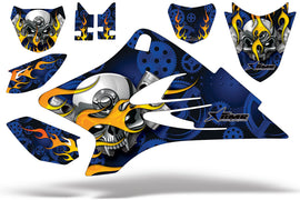 Dirt Bike Graphics Kit Decal Sticker Wrap For Yamaha TTR50 2006-2018 MOTORHEAD BLUE-atv motorcycle utv parts accessories gear helmets jackets gloves pantsAll Terrain Depot