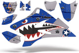 Dirt Bike Graphics Kit Decal Sticker Wrap For Yamaha TTR50 2006-2018 WARHAWK BLUE