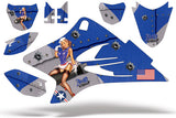 Dirt Bike Graphics Kit Decal Sticker Wrap For Yamaha TTR50 2006-2018 TBOMBER BLUE