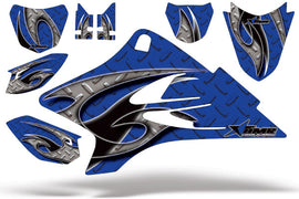 Dirt Bike Graphics Kit Decal Sticker Wrap For Yamaha TTR50 2006-2018 TRIBAL BLACK BLUE-atv motorcycle utv parts accessories gear helmets jackets gloves pantsAll Terrain Depot