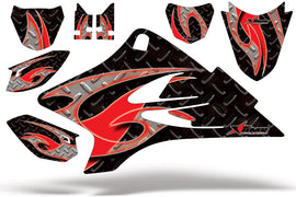 Dirt Bike Graphics Kit Decal Sticker Wrap For Yamaha TTR50 2006-2018 TRIBAL RED BLACK-atv motorcycle utv parts accessories gear helmets jackets gloves pantsAll Terrain Depot