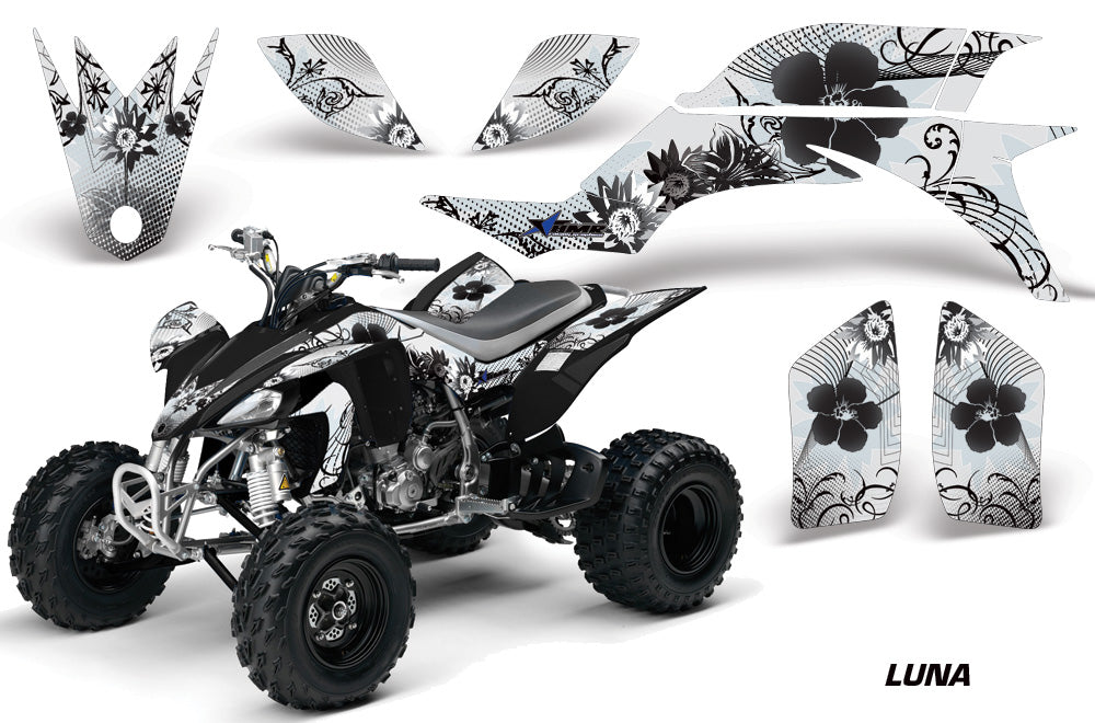 ATV Graphics Kit Quad Decal Sticker Wrap For Yamaha YFZ450 2004-2013 LUNA BLACK-atv motorcycle utv parts accessories gear helmets jackets gloves pantsAll Terrain Depot