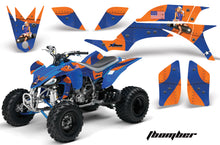 Load image into Gallery viewer, ATV Graphics Kit Quad Decal Sticker Wrap For Yamaha YFZ450 2004-2013 TBOMBER BLUE ORANGE-atv motorcycle utv parts accessories gear helmets jackets gloves pantsAll Terrain Depot